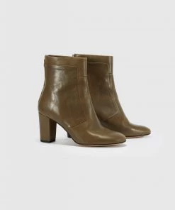 French Connection View All Mid Heel Leather Ankle Boots