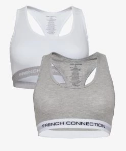 French Connection View All Logo 2 Pack Crop Tops