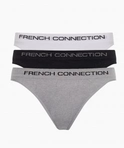 French Connection Seamless 3 Pack Logo Thong
