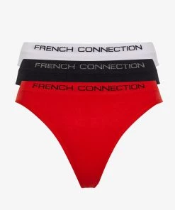 French Connection Seamless 3 Pack Logo Thong