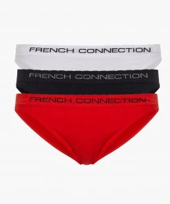 French Connection Seamless Scalloped 3 Pack Fc Logo Briefs Sale