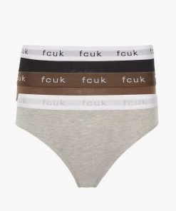 French Connection Sale Fcuk 3 Pack Logo Briefs
