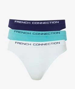 French Connection Sale 3 Pack Seamless Logo Thong