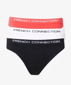 French Connection 3 Pack Seamless Logo Thong