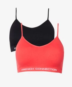 French Connection 2 Pack Seamless Padded Crop Top