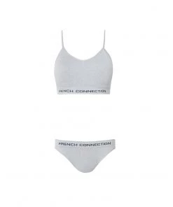 French Connection Seamless Hi-Pad Logo Crop Top & Briefs Set View All