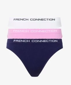 French Connection Sale 3 Pack Seamless Scallop Thong