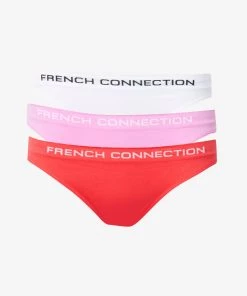 French Connection Sale 3 Pack Seamless Scalloped Briefs