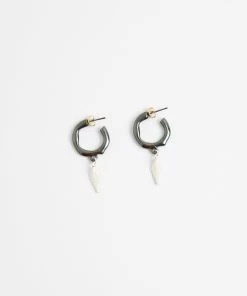 French Connection Organic Hoop And Metal Earrings