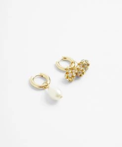 French Connection Disco And Pearly Chunky Hoop Earrings View All