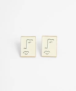 French Connection Abstract Enamel Face Earrings View All