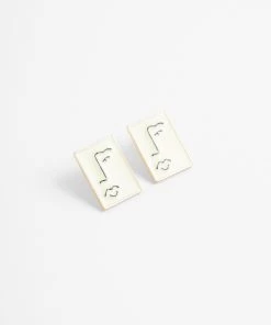 French Connection Abstract Enamel Face Earrings View All