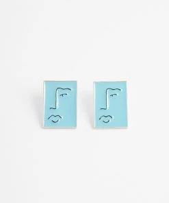 French Connection View All Abstract Enamel Face Earrings