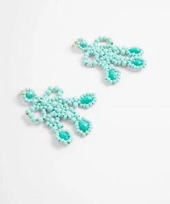 French Connection Natural Bead Chandelier Earrings