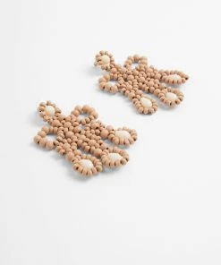 French Connection View All Natural Bead Chandelier Earrings