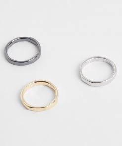 French Connection View All 3 Pack Organic Shaped Rings