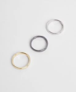 French Connection View All 3 Pack Organic Shaped Rings