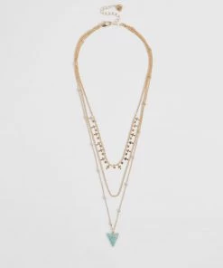 French Connection Multi-Chain Cross Arrow Necklace View All