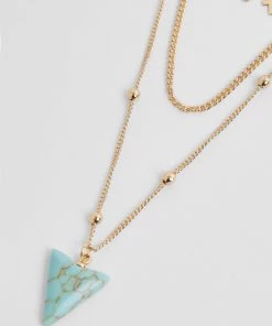 French Connection Multi-Chain Cross Arrow Necklace View All