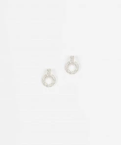 French Connection Diamante Mini Double Hoop Earrings
