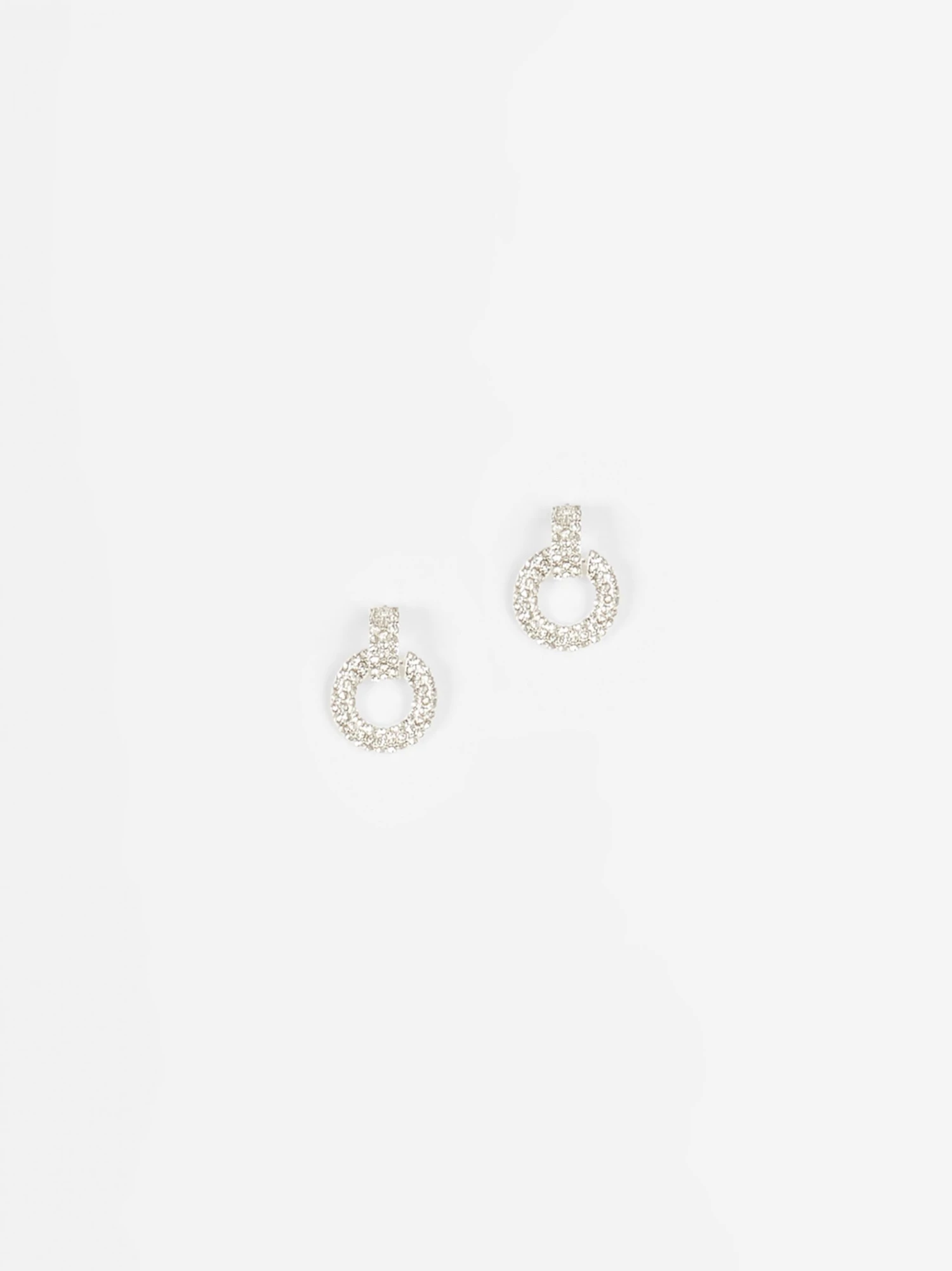 French Connection Diamante Mini Double Hoop Earrings 3 French Connection Diamante Mini Double Hoop Earrings