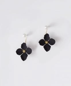 French Connection Floral Pearly Drop Earrings New In
