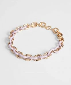 French Connection Lilac Link Chain Necklace