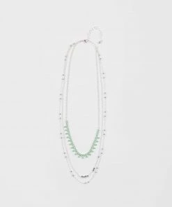 French Connection New In Delicate Diamante Multi-Strand Necklace