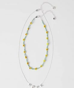 French Connection New In Hope And Bead Necklace 2 Pack