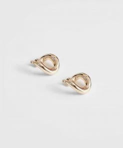 French Connection Chunky Twist Hoop Earrings