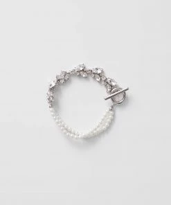 French Connection New In Diamante And Pearly Bracelet