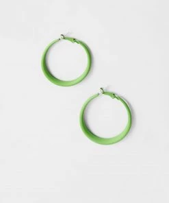 French Connection New In Green Hoop Earrings 5 French Connection New In Green Hoop Earrings