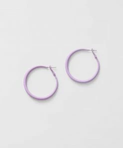 French Connection Lilac Hoop Earrings New In