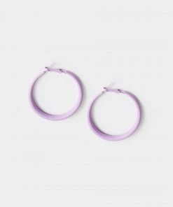 French Connection Lilac Hoop Earrings New In