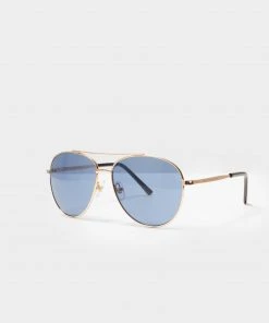 French Connection View All Metal D Frame Aviator Sunglasses