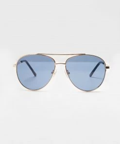 French Connection View All Metal D Frame Aviator Sunglasses