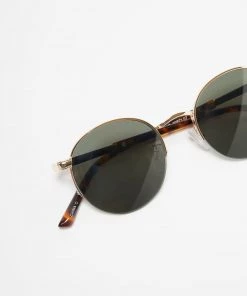 French Connection Metal Round Rimless Sunglasses