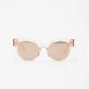 French Connection Chunky Mirror Cat Eye Sunglasses