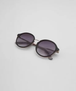 French Connection Preppy Metal Inlay Round Sunglasses