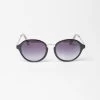 French Connection Preppy Metal Inlay Round Sunglasses
