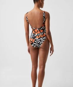 French Connection Afara Print Recycled Swimsuit Swimwear
