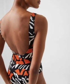 French Connection Afara Print Recycled Swimsuit Swimwear