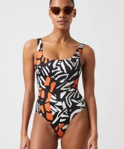 French Connection Afara Print Recycled Swimsuit Swimwear