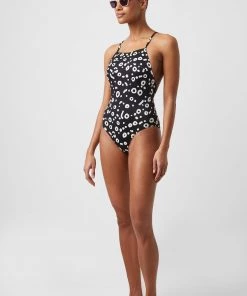 French Connection Doe Print Recycled Swimsuit Swimwear