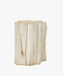 French Connection Blonde Kikori Wood Side Table New In