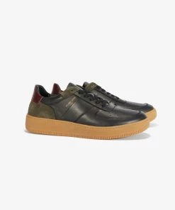 French Connection Aaron Leather Lace Up Trainers