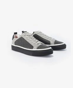 French Connection Lars Wool Felt Trainers View All