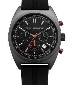 French Connection Black Dial Silicone Strap Watch View All
